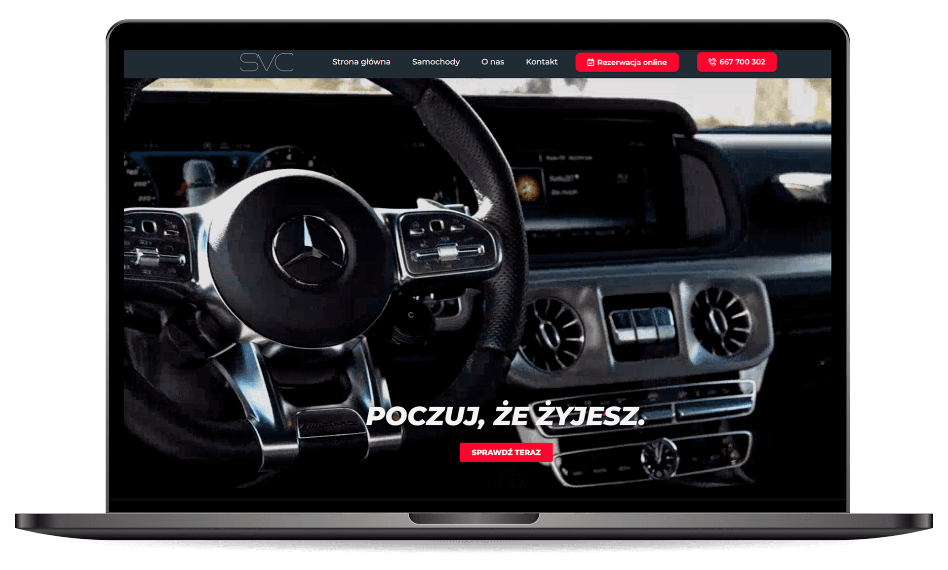 Laptop with website preview